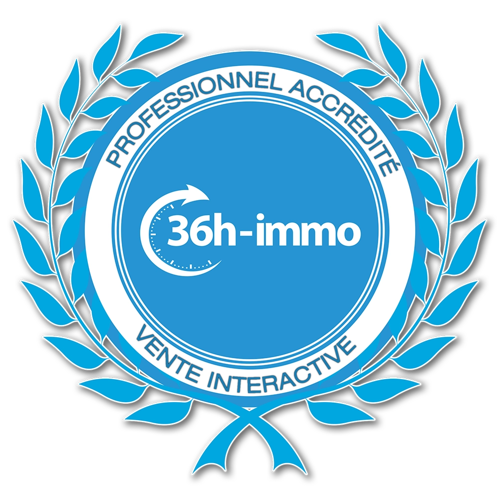LOGO 36H IMMO Alexandre Lehmann, professionnel agréé à la vente interactive