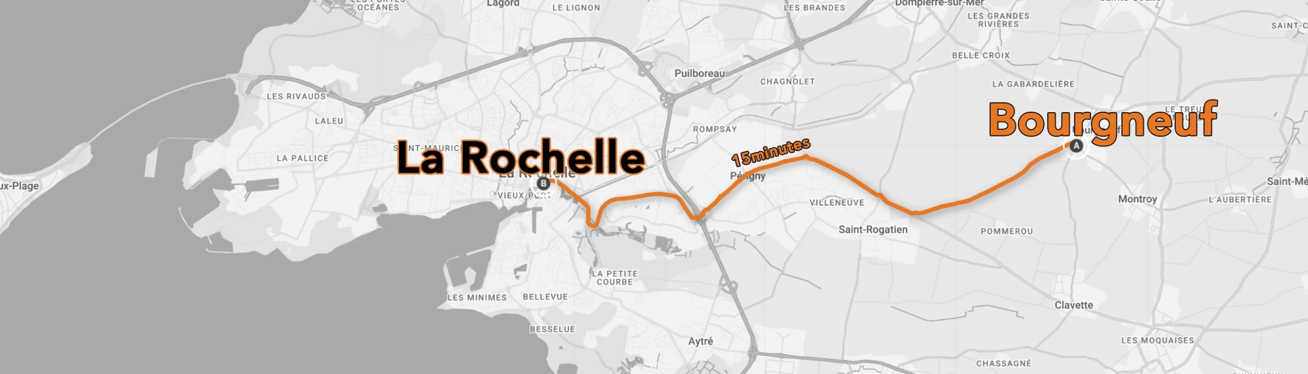 Itinéraire de La Rochelle à Bourgneuf